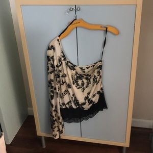 Off the shoulder silky blouse